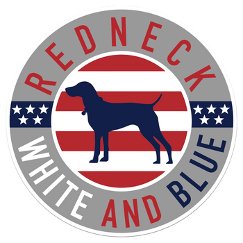 Redneck White Blue Decal - 20924